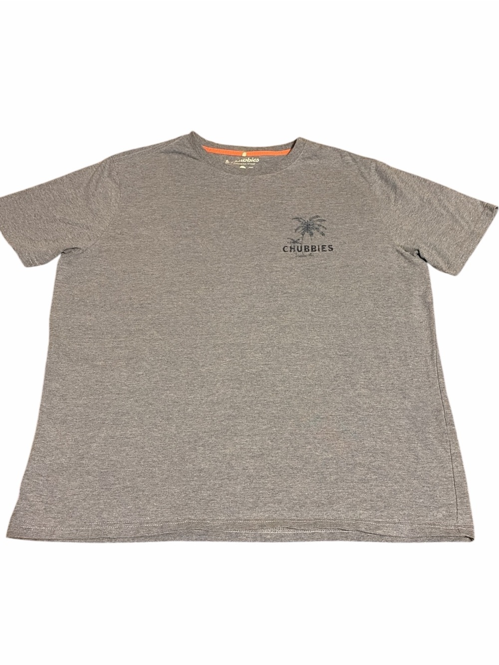 chubbies Heather Blue/Gray Short-Sleeve Crewneck T-Shirt with Palm Logo